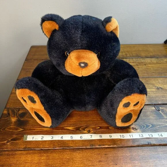 Black brown Bear Plush Big Paws Feet Super Soft & Cuddly - Picture 12 of 13